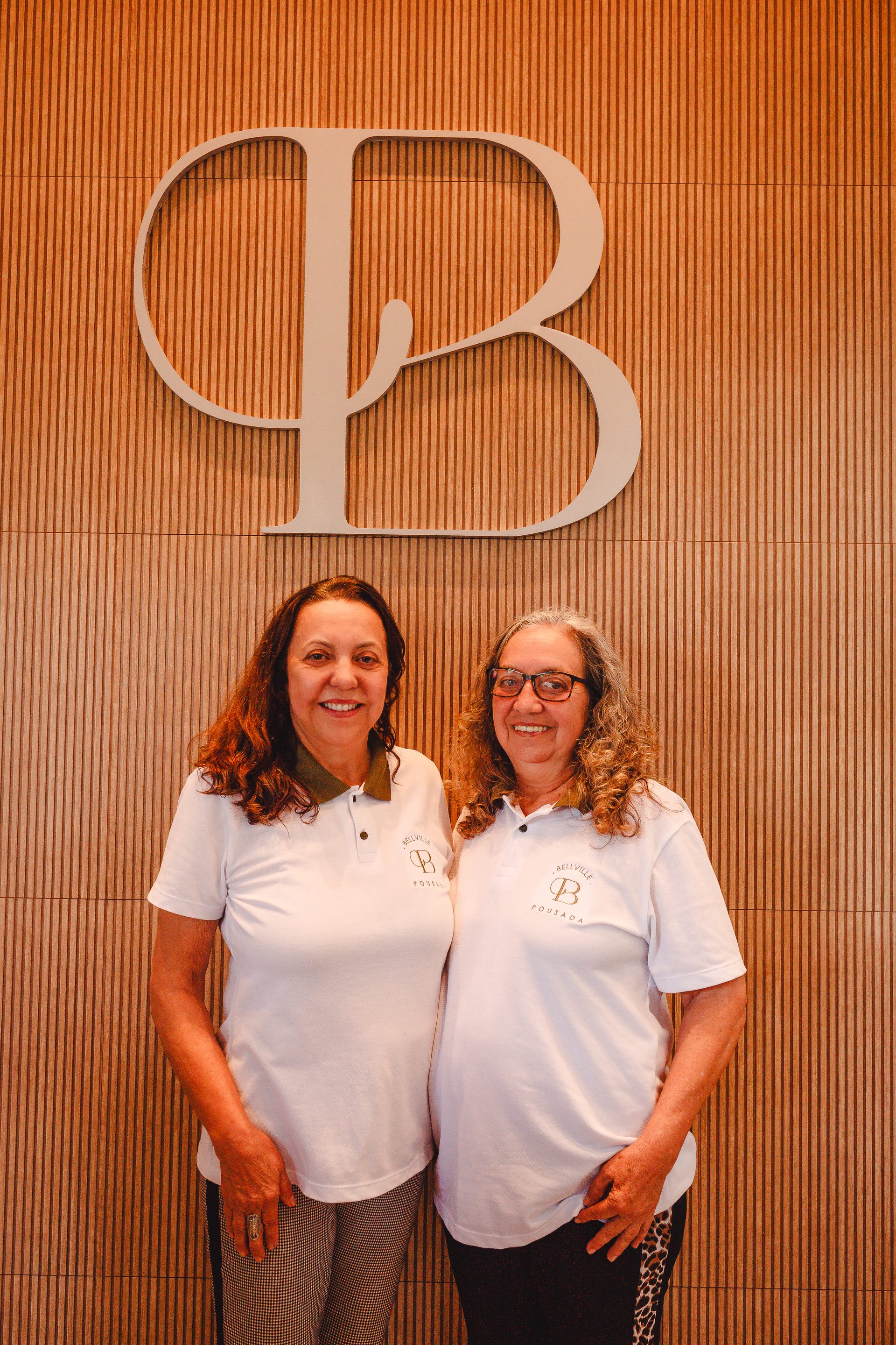 Jacy and Jenecy, the sisters who founded Bellville Pousada, at the inn itself